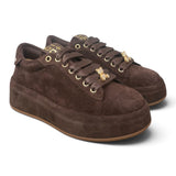 Sneaker donna Gioplus Oliva suede moro 