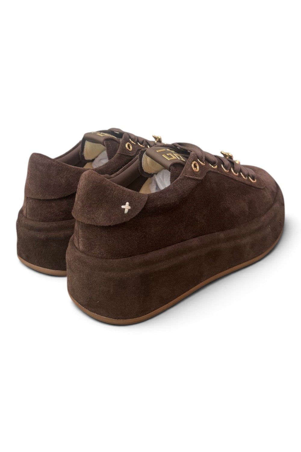Sneaker donna Gioplus Oliva suede moro 