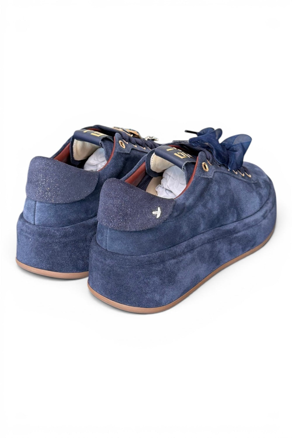 Sneaker donna Gioplus Oliva suede denim 