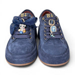 Sneaker donna Gioplus Oliva suede denim 