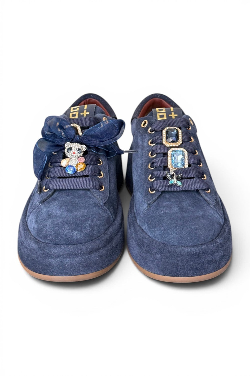 Sneaker donna Gioplus Oliva suede denim 
