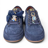 Sneaker donna Gioplus Oliva suede denim 