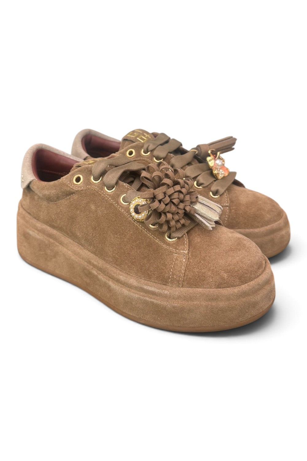 Sneaker donna Gioplus Oliva suede taupe 