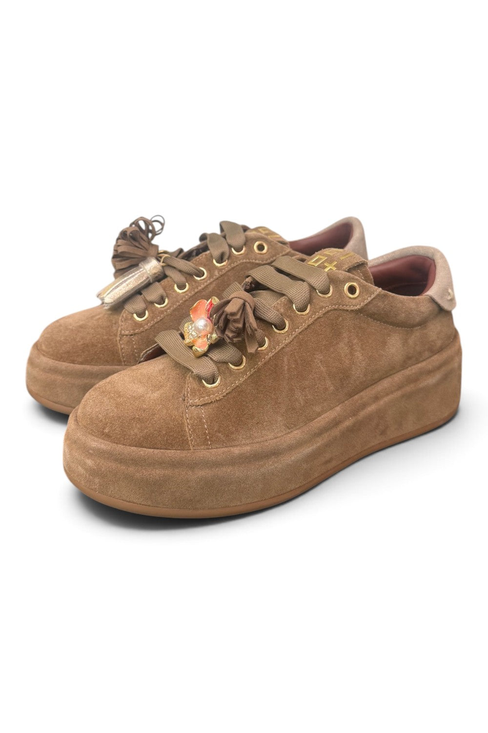 Sneaker donna Gioplus Oliva suede taupe 