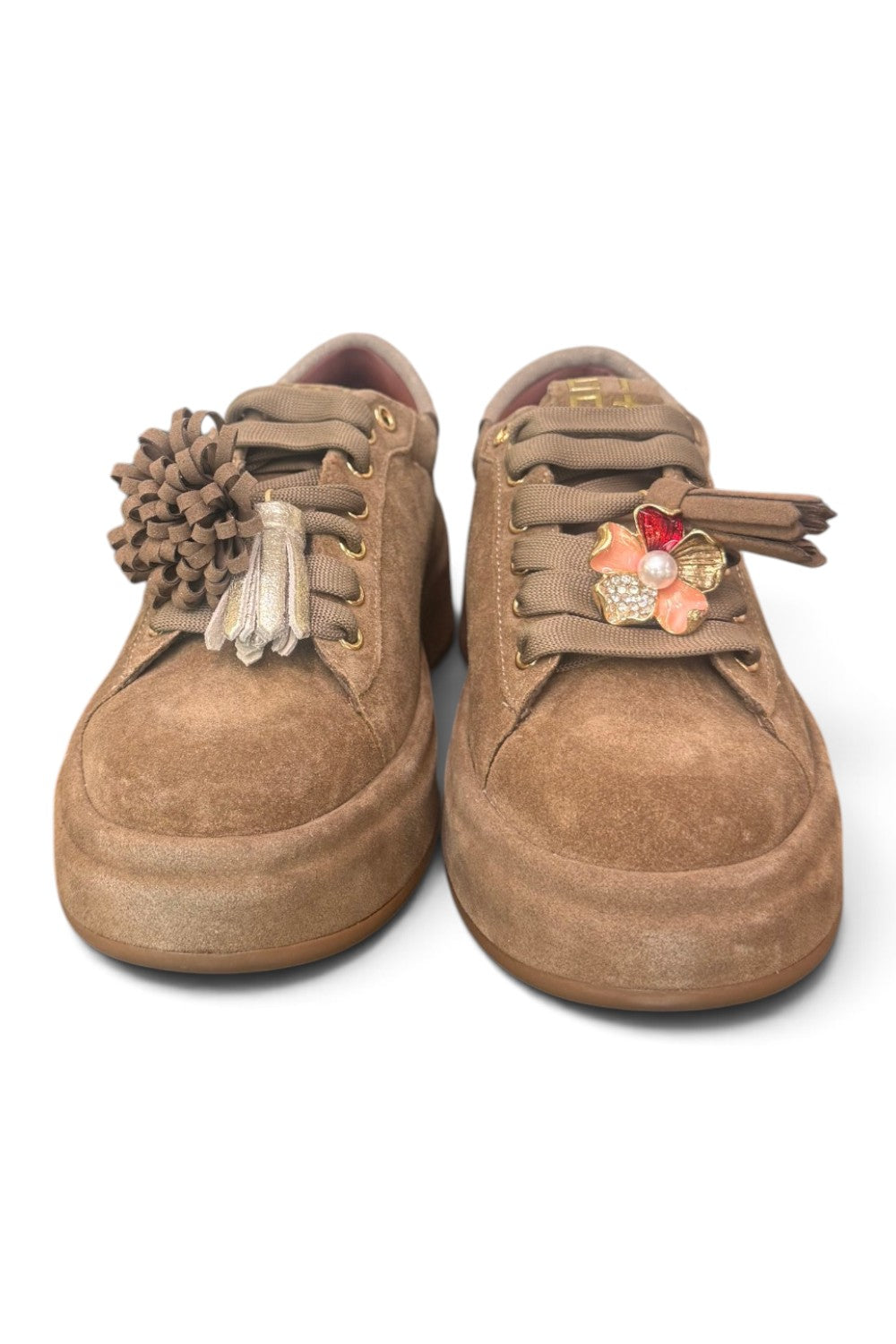 Sneaker donna Gioplus Oliva suede taupe 