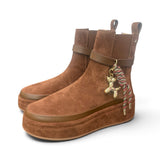 Stivaletto beatles donna Gioplus Rosita suede brown 