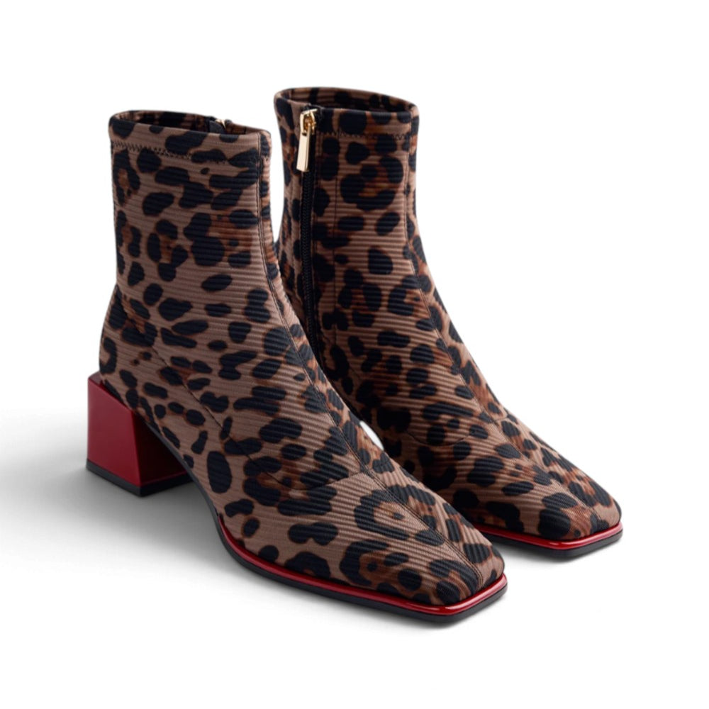 Stivaletto stretch Gioseppo leopardato beige 
