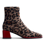 Stivaletto stretch Gioseppo leopardato beige 