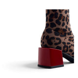 Stivaletto stretch Gioseppo leopardato beige 