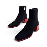Stivaletto stretch Gioseppo nero rosso 