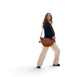 Borsa 1/2 luna Alva grande Chocolate Harbour Smilla<BR/> 