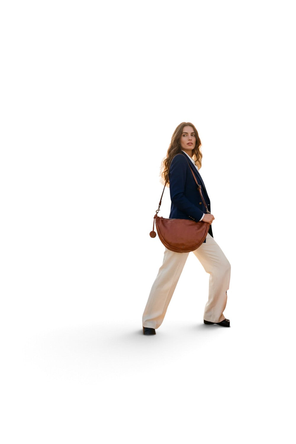 Borsa 1/2 luna Alva grande Chocolate Harbour Smilla<BR/> 
