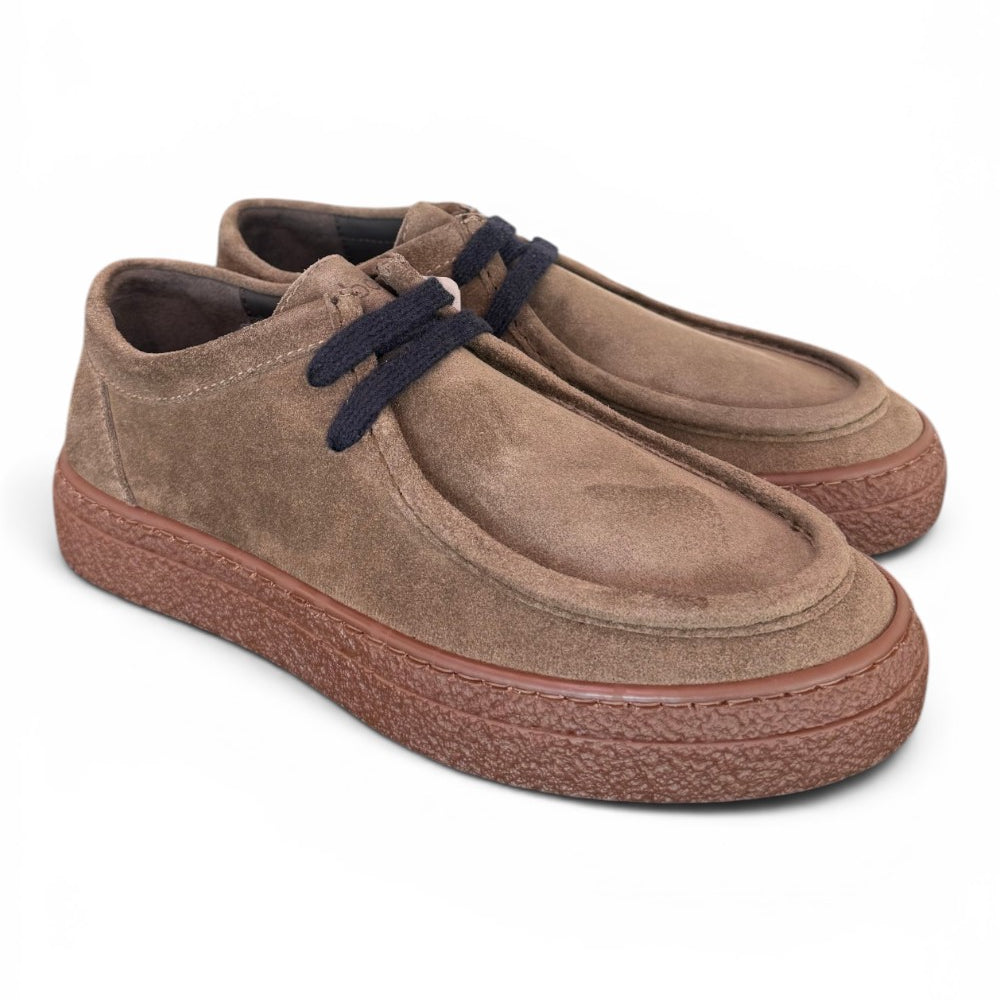 Allacciato ingegnere kebo suede taupe 