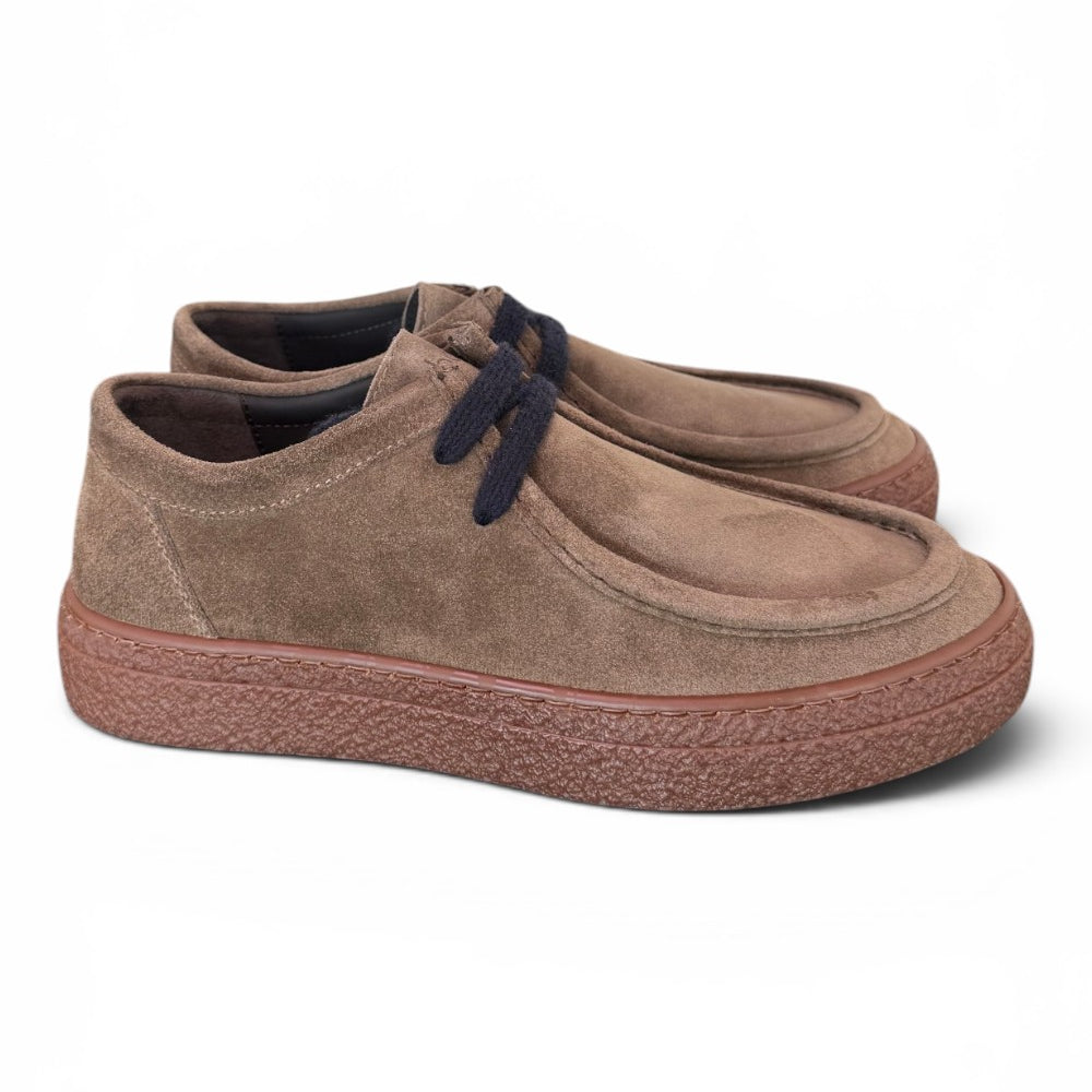 Allacciato ingegnere kebo suede taupe 
