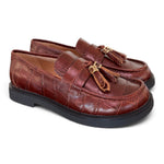 Mocassino mappetti stampa cocco marrone Lara Manni<BR/> 