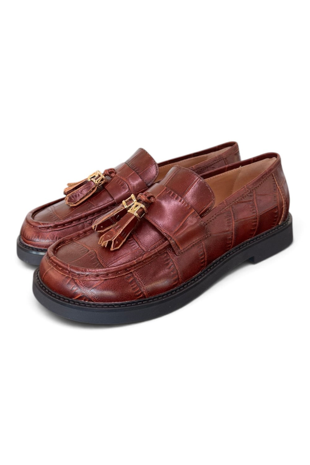 Mocassino mappetti stampa cocco marrone Lara Manni<BR/> 