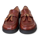 Mocassino mappetti stampa cocco marrone Lara Manni<BR/> 