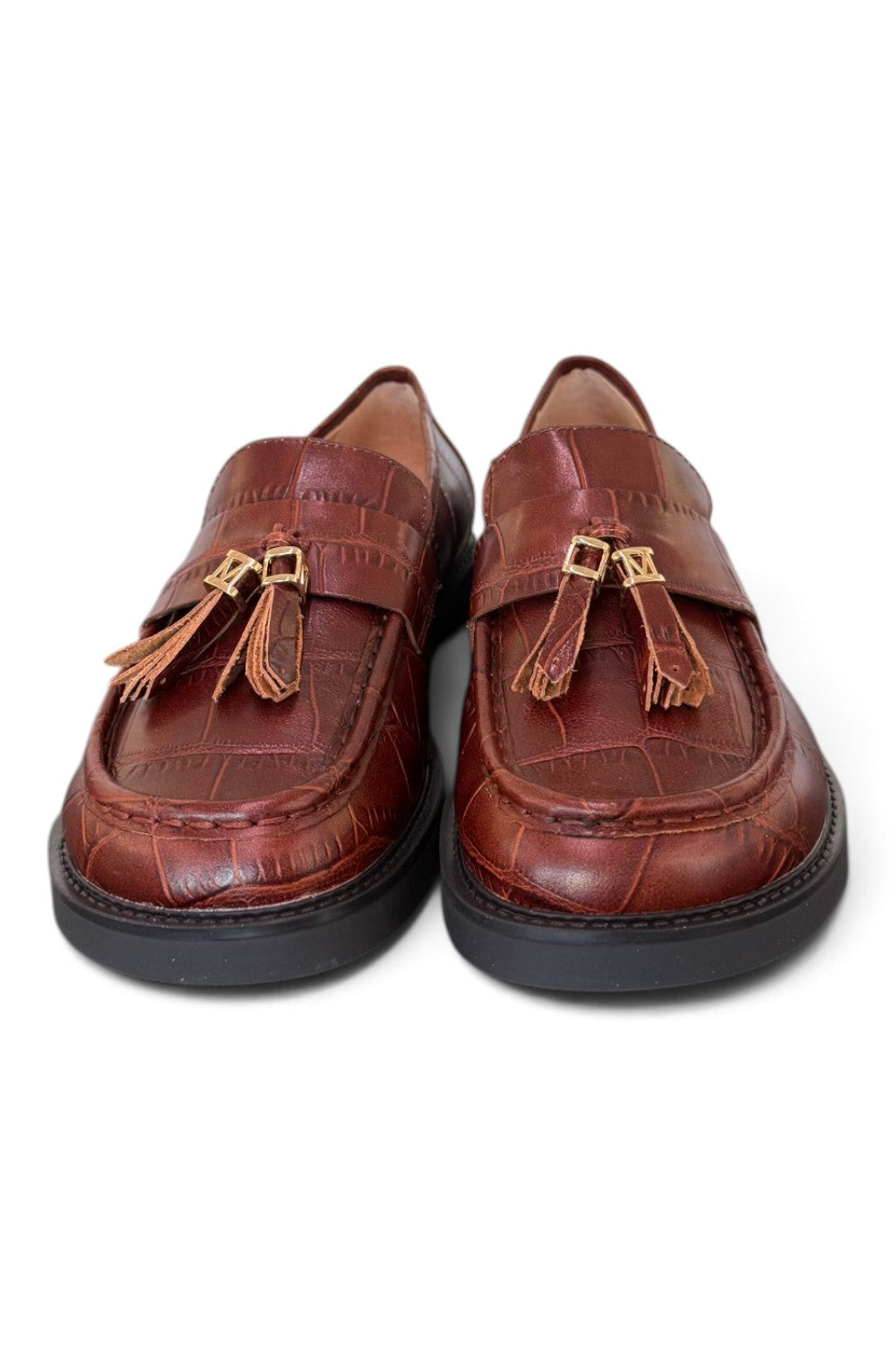 Mocassino mappetti stampa cocco marrone Lara Manni<BR/> 