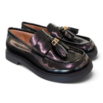 Mocassino mappetti spazzolato nero Lara Manni<BR/> 