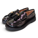 Mocassino mappetti spazzolato nero Lara Manni<BR/> 