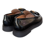 Mocassino mappetti spazzolato nero Lara Manni<BR/> 