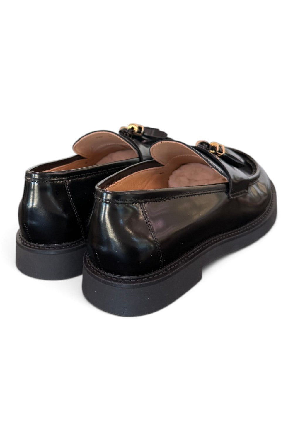 Mocassino mappetti spazzolato nero Lara Manni<BR/> 