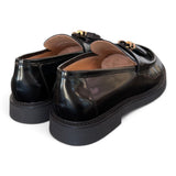 Mocassino mappetti spazzolato nero Lara Manni<BR/> 