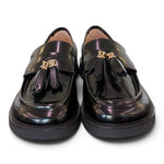 Mocassino mappetti spazzolato nero Lara Manni<BR/> 