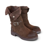Biker 3/4 suede moro Lara Manni<BR/> 