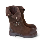 Biker 3/4 suede moro Lara Manni<BR/> 