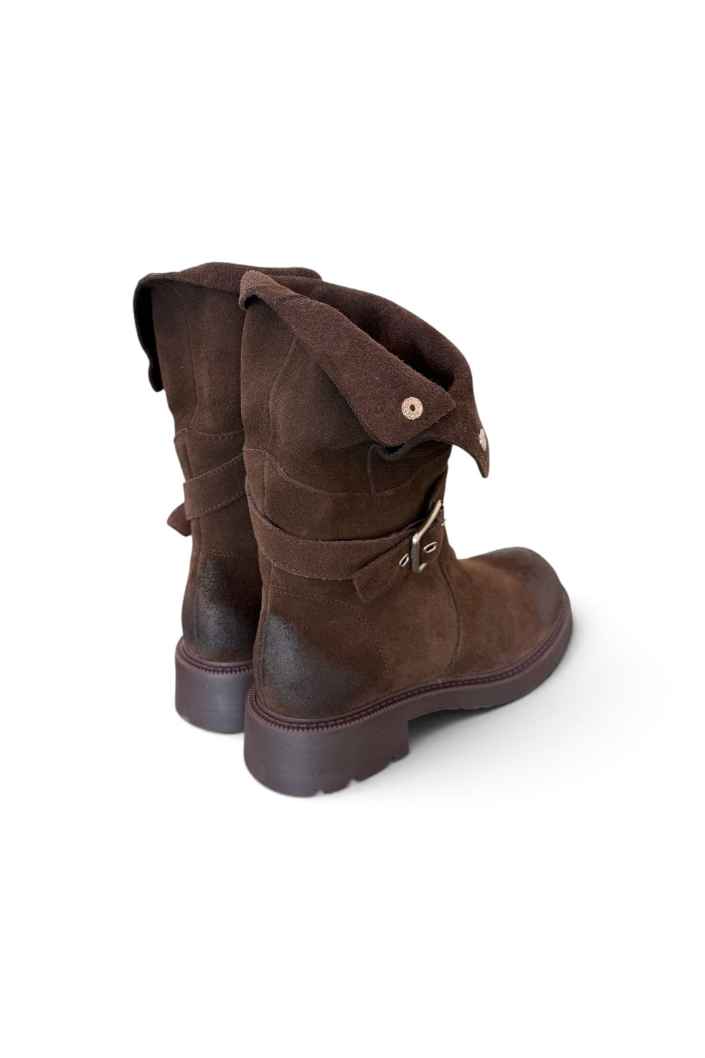 Biker 3/4 suede moro Lara Manni<BR/> 