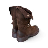 Biker 3/4 suede moro Lara Manni<BR/> 