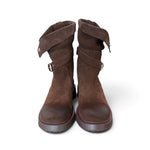 Biker 3/4 suede moro Lara Manni<BR/> 