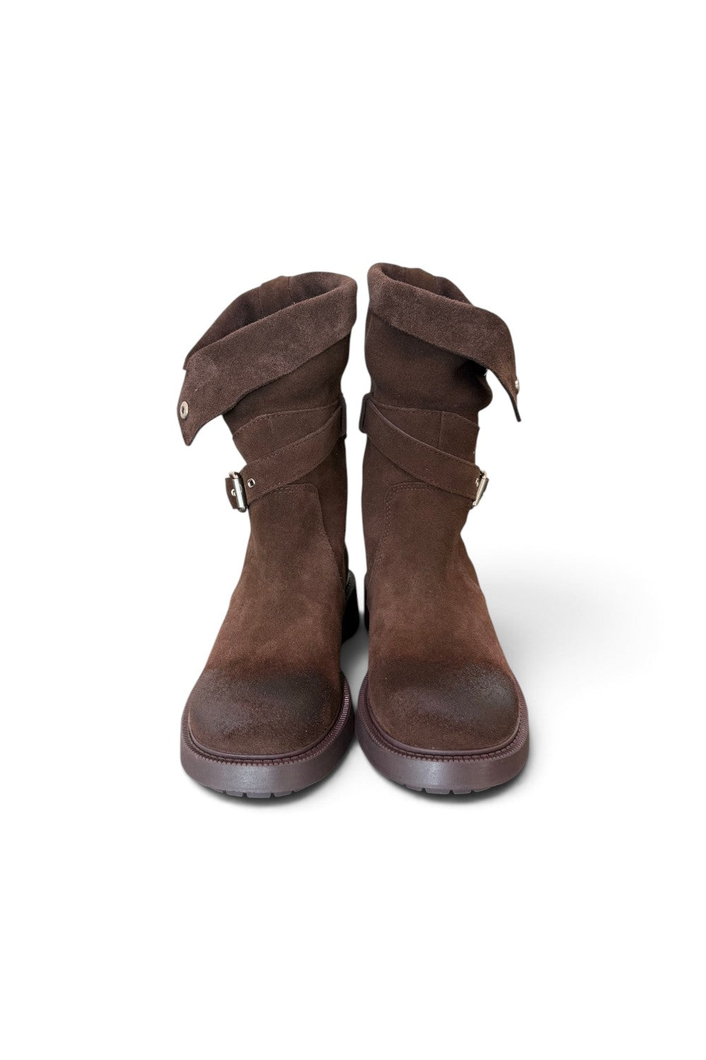 Biker 3/4 suede moro Lara Manni<BR/> 