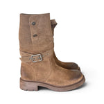 Biker 3/4 suede tortora Lara Manni<BR/> 