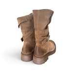 Biker 3/4 suede tortora Lara Manni<BR/> 