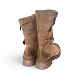 Biker 3/4 suede tortora Lara Manni<BR/> 