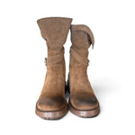 Biker 3/4 suede tortora Lara Manni<BR/> 