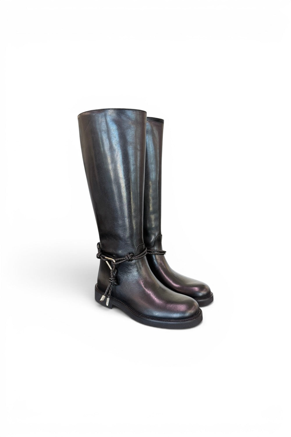 Stivale pelle nera accessorio Les Tulipes 
