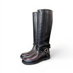 Stivale pelle nera accessorio Les Tulipes 