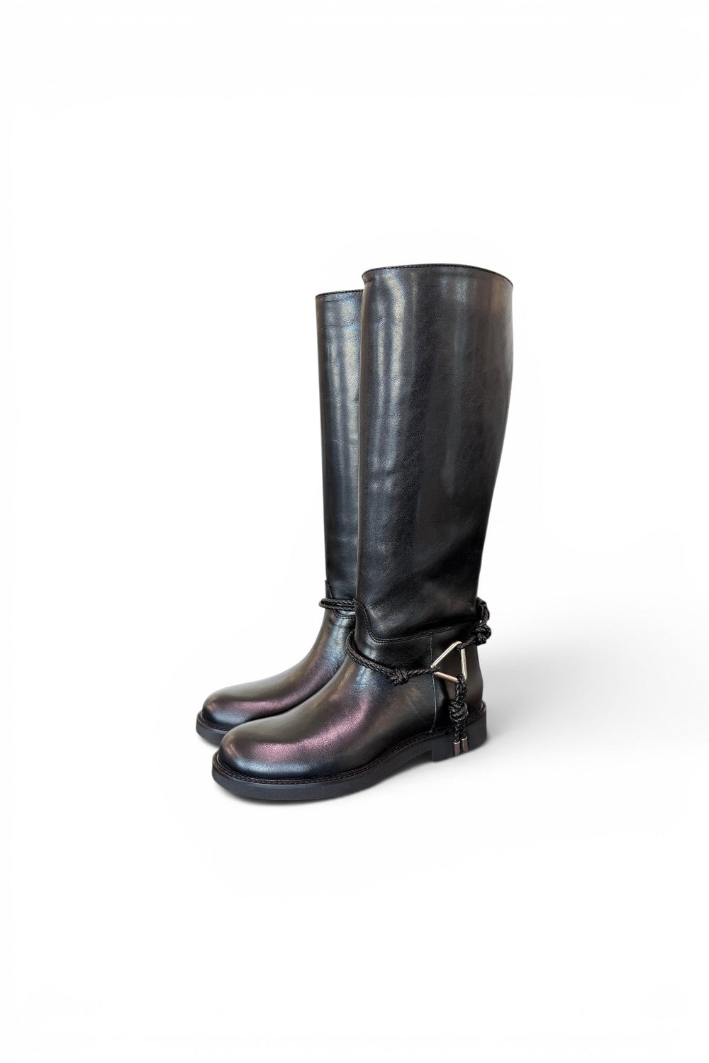 Stivale pelle nera accessorio Les Tulipes 