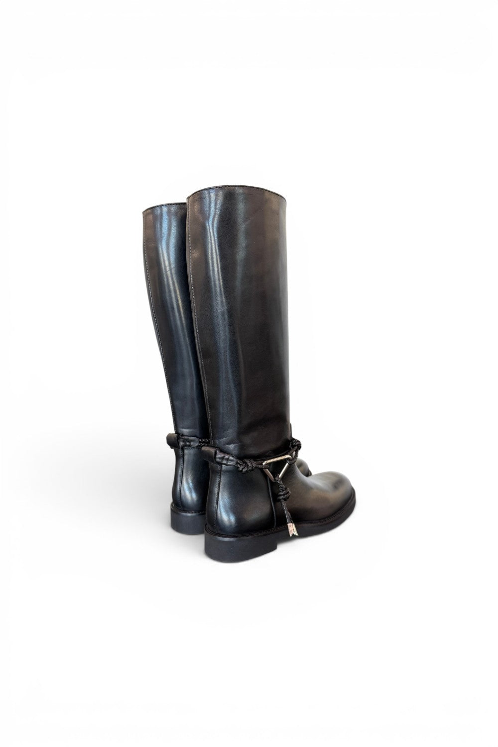 Stivale pelle nera accessorio Les Tulipes 