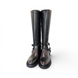 Stivale pelle nera accessorio Les Tulipes 