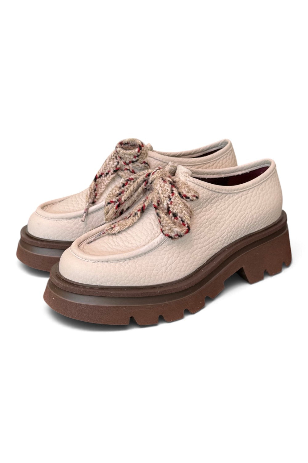 Allacciato ingegnere donna pelle latte suola XL 