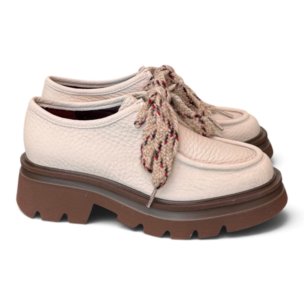 Allacciato ingegnere donna pelle latte suola XL 