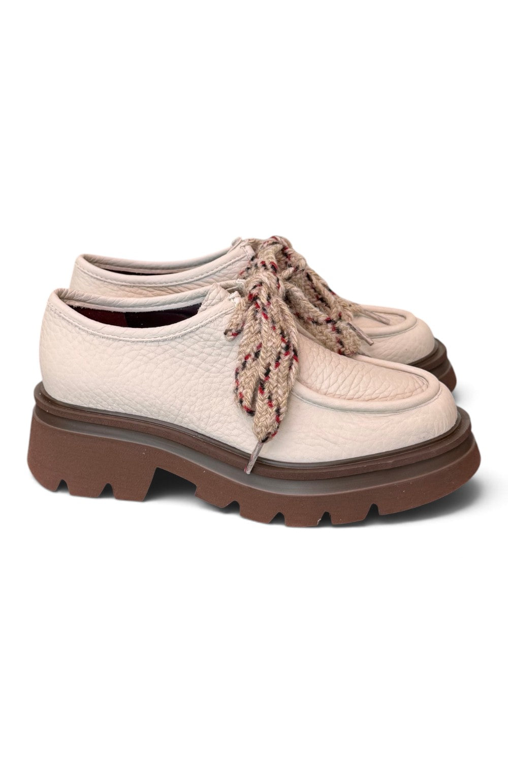 Allacciato ingegnere donna pelle latte suola XL 