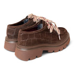 Allacciato ingegnere donna suede Testa di moro suola XL 