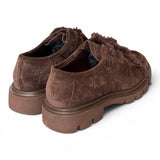 Allacciato ingegnere donna in suede moro Lorenzo Mari<BR/> 