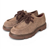 Allacciato ingegnere donna in suede taupe Lorenzo Mari<BR/> 