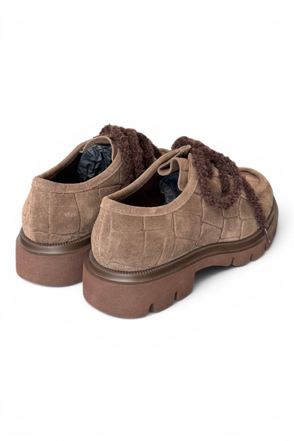 Allacciato ingegnere donna in suede taupe Lorenzo Mari<BR/> 
